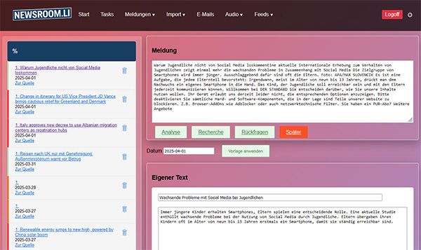 Editor Interface